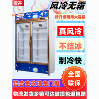 【台灣公司 可開發票】雪卉展示柜冷藏超市雙門保鮮冰箱商用飲料啤酒冰柜風冷無霜立式柜