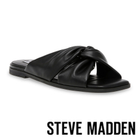 STEVE MADDEN-HOORAY 方頭雲朵交叉帶涼拖鞋-黑色