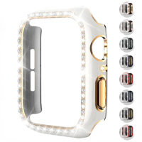 Diamond Case for Apple Watch 8 7 45mm 41mm Anti-drop Protection Case for iWatch 6 5 4 3 SE 44mm 41mm 40mm 38mm Replacement Shell
