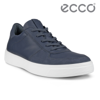 ECCO STREET TRAY M 街頭趣闖拼接皮革休閒鞋 男鞋 深藍色