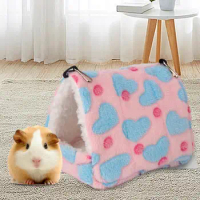 Hamster Nest Easy to Clean Hamster Nest Soft Plush Guinea Pig Bed House Hideout for Small Washable for Dwarf for Ferrets