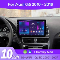 QSZN For Audi Q5 8R 2008 -2017 2K QLED Android 13 Car Radio Multimedia Video Player GPS AI Voice CarPlay Head Unit 4G DSP Stereo