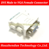 Free Shipping 10PCS DVI 24Pin+5Pin Male Convert to 15Pin VGA Female Adapter Converter for PC HDTV for Video Card