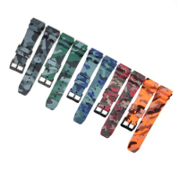 Strap For Seiko Divers Watchband Smart Watch 22mm Silicone Camouflage Band Bracelet Accessories