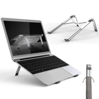 BOW Aluminum Folding Laptop Stand for Laptop Office Portable Desktop Notebook Stand for MacBook Laptop Stand