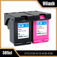 Vilaxh 305XL Replacement For HP 305 For HP 305 XL Ink Cartridge For HP DeskJet 2700 2710 2721 2722 4120 4110 4130 1210 6010