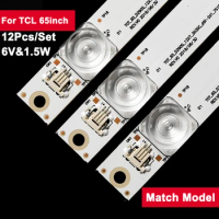 6V1.5W 630mm 12Pcs/Set Led Backlight Strip Tv repair For TCL 65inch 65HR330M07A4V2 65A730U D65A620U L65P2-UD 65U6700C 65AU7500