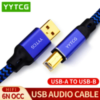 Hifi USB dac Cable A-B Alpha 4N OFC Digital Printer Audio A to B high-end Type A to Type B Data Cable for Mixer Decoder