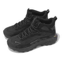 【MERRELL】登山鞋 Moab Speed 2 Mid GTX 男鞋 黑 防水 戶外 機能 郊山 Vibram(ML037501)