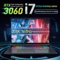 12th i7 12700H/ i9 12900H Gaming Laptop RTX 3060 Discrete Graphics Card 6G Notebook Computer 14 Cores Gamer PC 16" 2.5K Screen