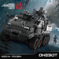 New ONEBOT Wandering Earth troop carrier cn373 troop carrier cn171 Children's Puzzle Spelling Car Assembling Building Block Toy