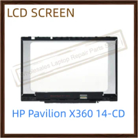 Original 14" For HP Pavilion X360 14-CD 14 CD LCD Touch Screen Digitizer Assembly with frame 1366x768 L20555-001 L20553-001