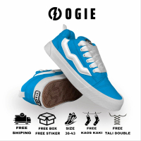 OGIE-Sepatu Gemuk COMMO Blue Sneakers Pria Wanita Terbaru Size 36-43 Free Shipping Box Stiker Kaos K