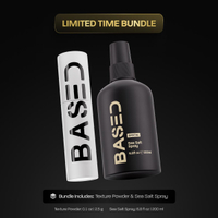 BASED Texture Essentials Bundle: Texturizing Powder & Sea Salt Spray - Lightweight Volume Matte Fini