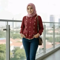Zainab Bluse Rajut atasan wanita rajut maroon