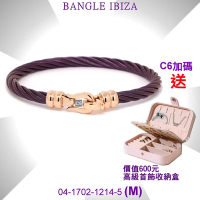 CHARRIOL夏利豪 Bangle Ibiza伊維薩島鉤眼紫索手環-玫瑰金M款 C6(04-1702-1214-5)