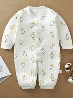 嬰兒衣服秋冬套裝新生兒連體衣保暖夾棉睡衣0-1歲男寶寶秋裝哈衣