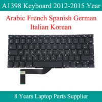 A1398 Keyboard For Macbook Pro Retina A1398 Arabic French Spanish German Italian Korean Keyboard Replacement 2012 2013 2014 2015