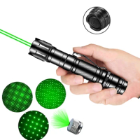 High Power Green Laser Pointer, 10000M Adjustable Laser Focusing, 5MW Red Dot Laser Torch Sight, Burning Laser Stick Hunting