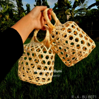 Tas Snack Bulat | Tas Hampers | Tas Bambu