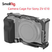 SmallRig 3538B Camera Cage For Sony ZV-E10 Silicone Handle with Cold Shoe Quick Release Plate for ZV-E10