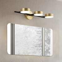 Iron Art Simple Modern Bathroom Mirror Light Cabinet Lamp Make Up Wash Gold LED Warm White Beadlight Indoor Deco Sconce Fixture