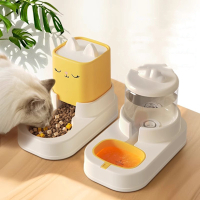 寵愛有家 貓狗用品寵物虹吸原理自動餵食流動飲水器