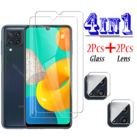 4-in-1 M 32 Screen Tempered Glass Protector On The For Samsung Galaxy M32 M31 M31s M30 M30s 30S 31 S Camera Lens Protective Film