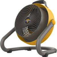 Vornado 293 Large Heavy Duty Air Circulator Shop Fan, Yellow, 16 In.15.3"D x 16.2"W x 17.5"H