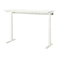 MITTZON 升降式工作桌, 電動 白色, 160x60 公分