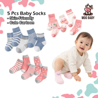 Moo Baby 5Pcs Stokin Baby Girl Stoking Baby Newborn Socks Girl Baby Set Stokin Baby Girl Baby Socks
