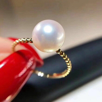 DIY珍珠配件 S925純銀珍珠戒指空托 麻花指環托 配6-9mm正圓珠