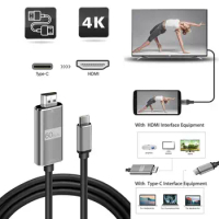 Type C To Cable High Quality HDMI-compatible Tv Convert 4k Tv Monitor Projectors Usb C To Cable