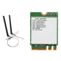 AX210NGW Wifi Card With Antenna WIFI 6E Bluetooth 5.2 2.4Ghz 5Ghz 3000Mbps M.2 Wireless Adapter 802.11Ax Network Card