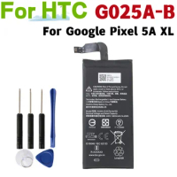 New G025A-B Mobile Phone Li-Polymer Battery For Google Pixel 5A XL 3080mAh Spare Part Replacement + Tools