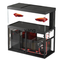 L'm'm Industrial Style Arowana Refined Cylinder Five-Side Super White Integrated Stretch Bottom Filter Aquarium