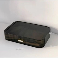 桌面雜物抽屜式收納盒（透灰-抽屜*1） 