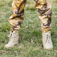 เด็กผู้ใหญ่ทหารรองเท้าเครื่องแบบทหารรองเท้าต่อสู้สบายกลางแจ้งลื่นทนต่อการสึกหรอการดูดซึม Shock ปีนเขา