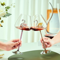 新歐式創意輕奢家用水晶天鵝紅酒杯網紅勃艮第高腳葡萄酒杯異形杯
