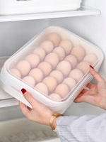 雞蛋收納盒冰箱保鮮盒專用廚房家用凍餃子盒24格蛋托塑料裝雞蛋盒 ATF 全館免運