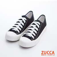 ZUCCA-透氣防潑水綁帶休閒鞋-黑-z6705bk