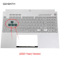 (2023 Year) Used For ASUS TUF Gaming A15 F15 FX507 FA507 FX517 Palmrest Upper Top Case w/ Backlit Keyboard (White)