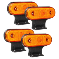 4Pcs 12V 24V 20 LED Car Truck Side Marker Light Rear Tail Light Accessories for RV Trailer Lorry Pickup Boat