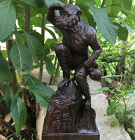 越南沉香木木雕擺件齊天大圣孫悟空木制品佛像菩薩工藝品1入