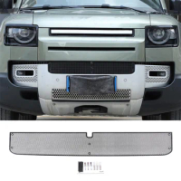 For 2020-2023 Land Rover Defender 90 110 Stainless Steel Black Car Front Grill Insect Net Screening Car Exterior Accessories