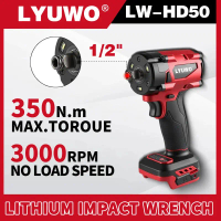 [COD] LYUWO Sepana Kesan Tanpa Kord Tanpa Berus Berkualiti Tinggi LW-HD50 1/2\ 3/8\" 21V 350N.m Tiad