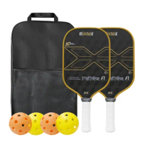 3D 18K Carbon Fiber Thermoformed Pickleball Paddle Set 16mm Racquet Pickle Ball Racket Professional Lead Tape Cover