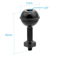 1/4inch Screw Ball Head Adapter with CNC Small Tripod Mount Kit for GoPro 6 5 4 Sjcam yi Sony Action Camera Diving Accessories