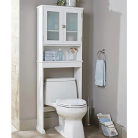 24.62in. Over the Toilet Bathroom Space Saver Cabinet, White