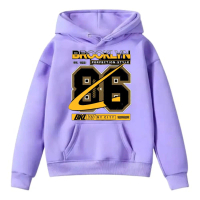 Brooklyn 86 Jaket Hoodie Anak Perempuan Umur 5-12 Tahun Bahan Katun Fleece Tebal Nyaman Hangat Styli